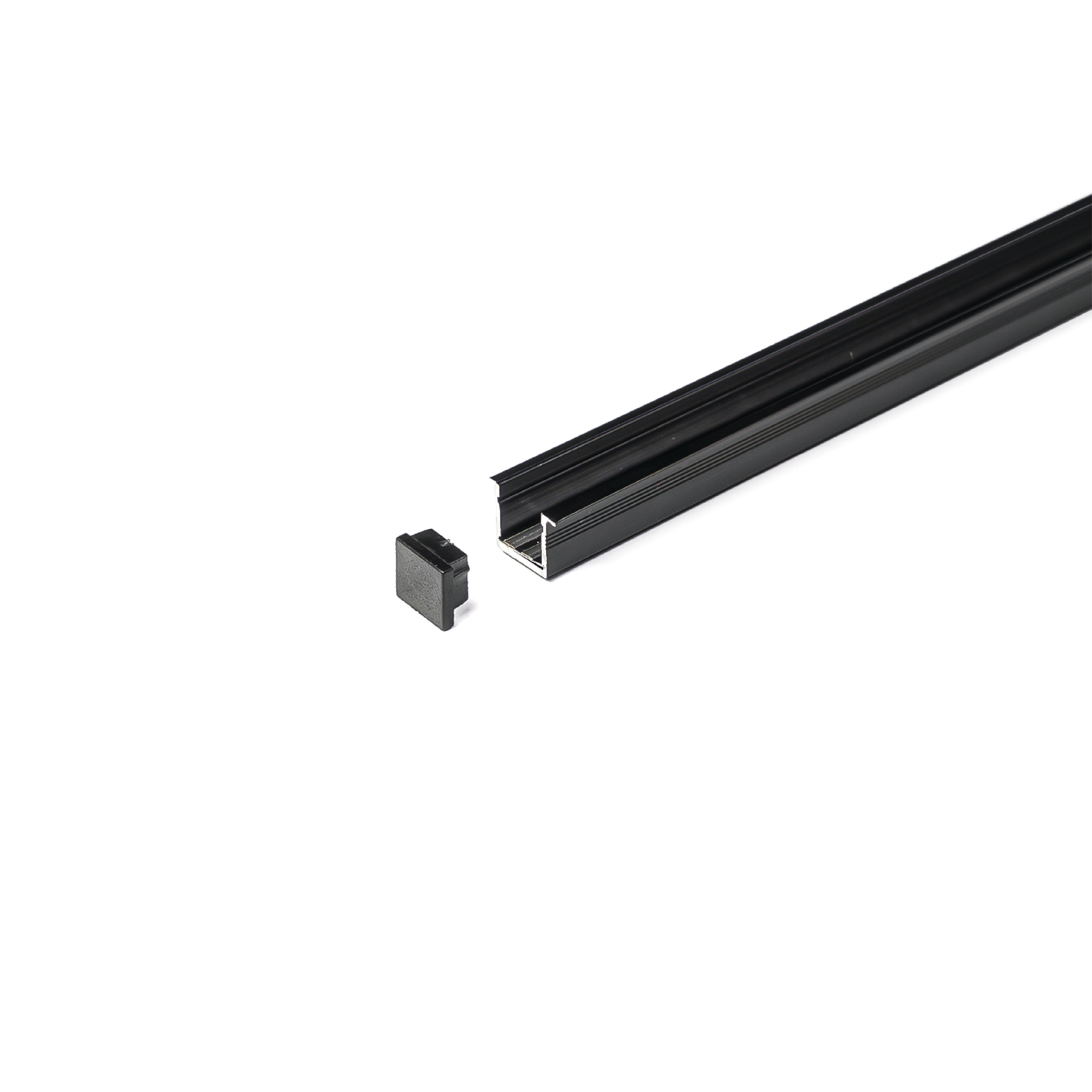 รางไฟแทรคไลท์ SL LIGHTING CABINET แบบฝัง 10 มม. 1 เมตร สีดำ