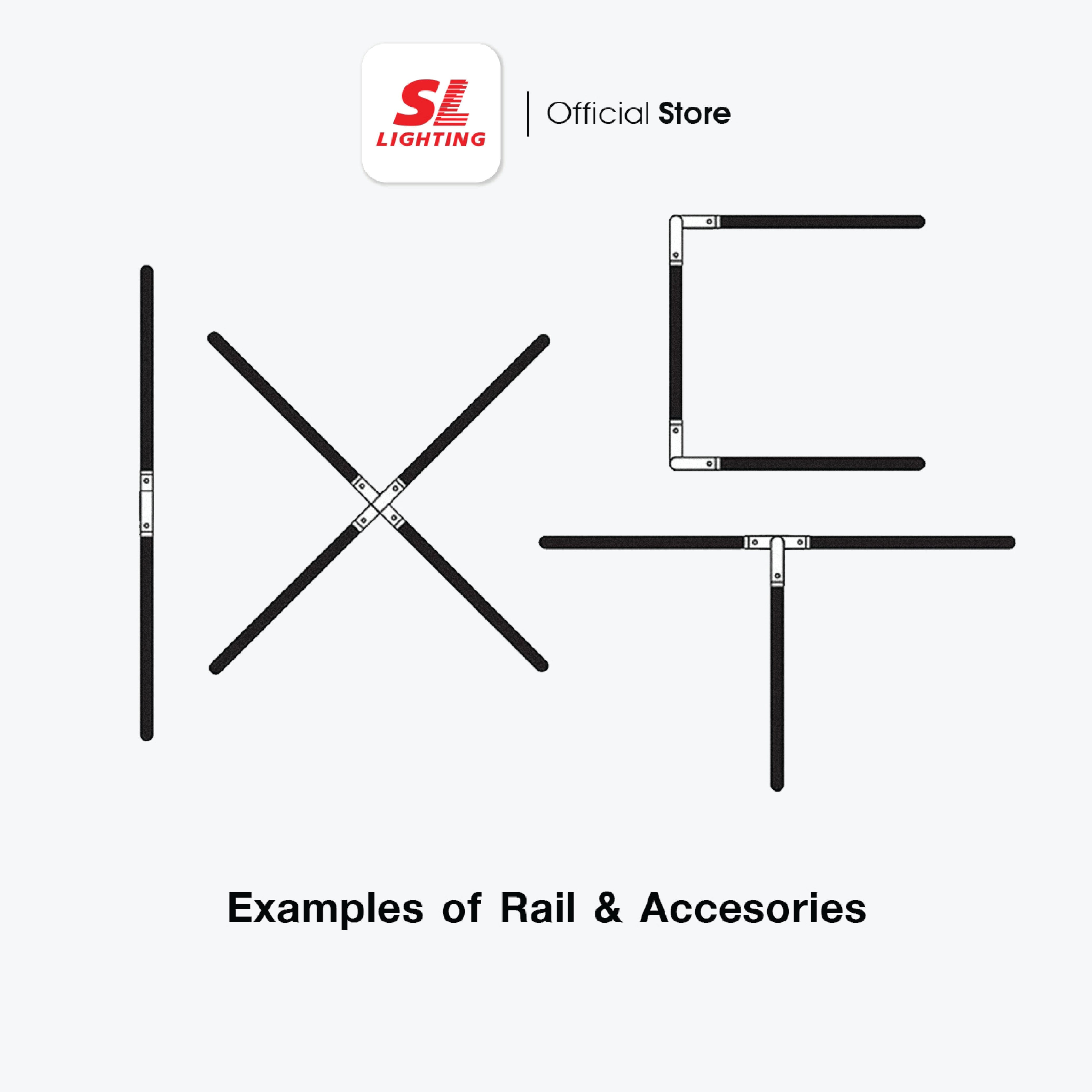 ข้อต่อรางไฟแทรคไลท์ SL LIGHTING TL-X 4 ทาง สีขาว