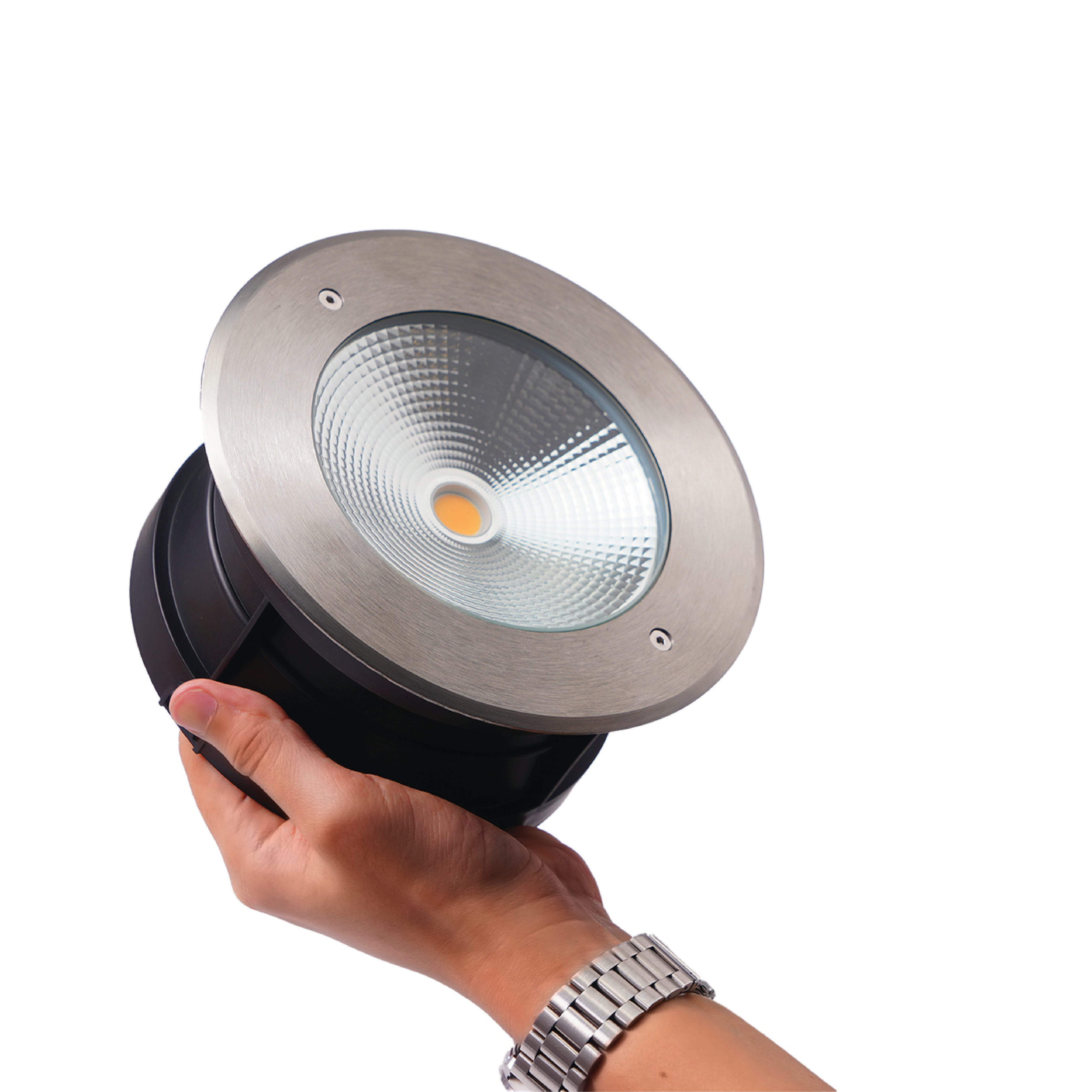 ไฟฝังพื้น LED SL LIGHTING CHAKREE 15W WARM WHITE สีเงิน