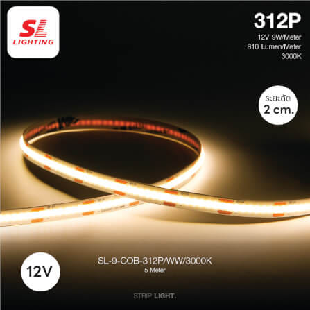 ไฟเส้น LED SL LIGHTING COB 12V 10 วัตต์ 5 เมตร WARM WHITE_1