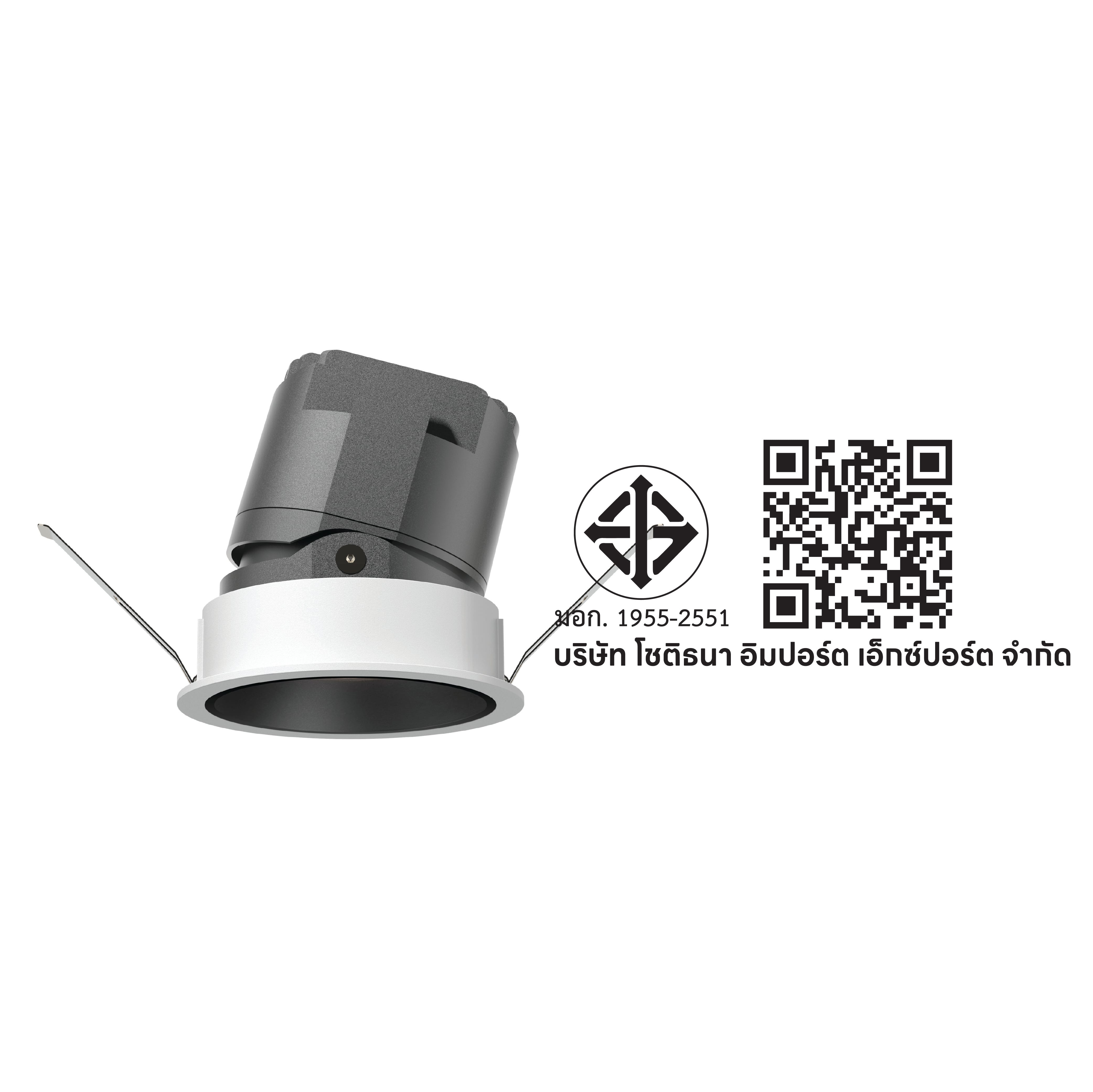 ดาวน์ไลท์ LED SL LIGHTING FLUORITE 12 วัตต์ 36D COOL WHITE สีดำ_4