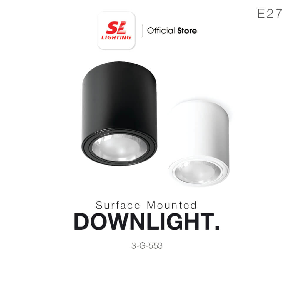 ดาวน์ไลท์ SL LIGHTING G-553 กลม E27 สีดำ