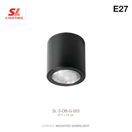 ดาวน์ไลท์ SL LIGHTING G-553 กลม E27 สีดำ_1