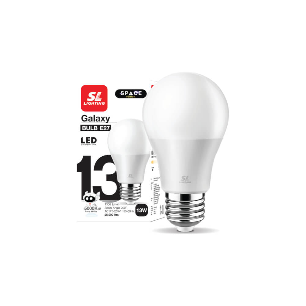 หลอด LED BULB SL LIGHTING 13 วัตต์ PURE WHITE E27_9