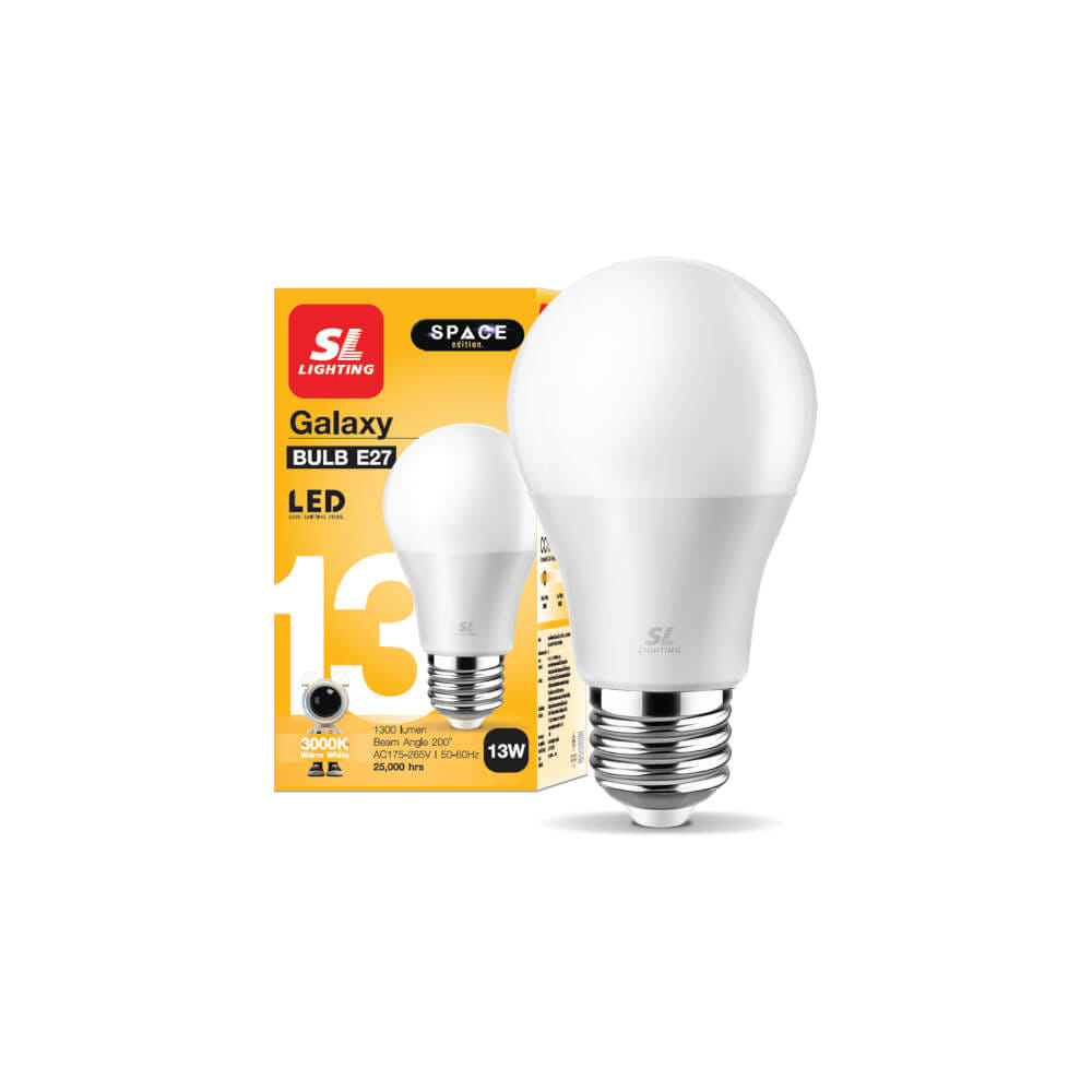 หลอด LED BULB SL LIGHTING 13 วัตต์ WARM WHITE E27_9
