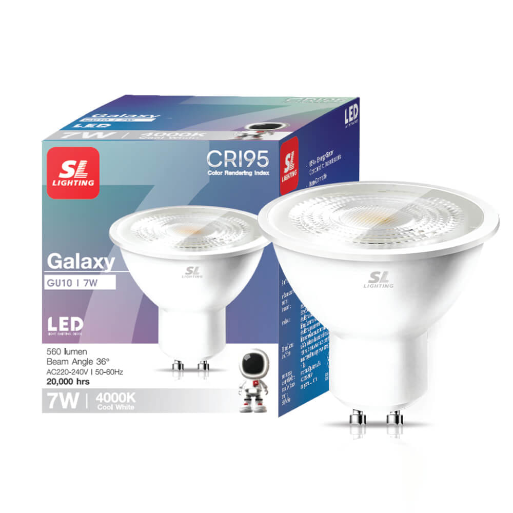 หลอด LED SL LIGHTING MR16 220V 7 วัตต์ COOL WHITE RA95 GU10_1