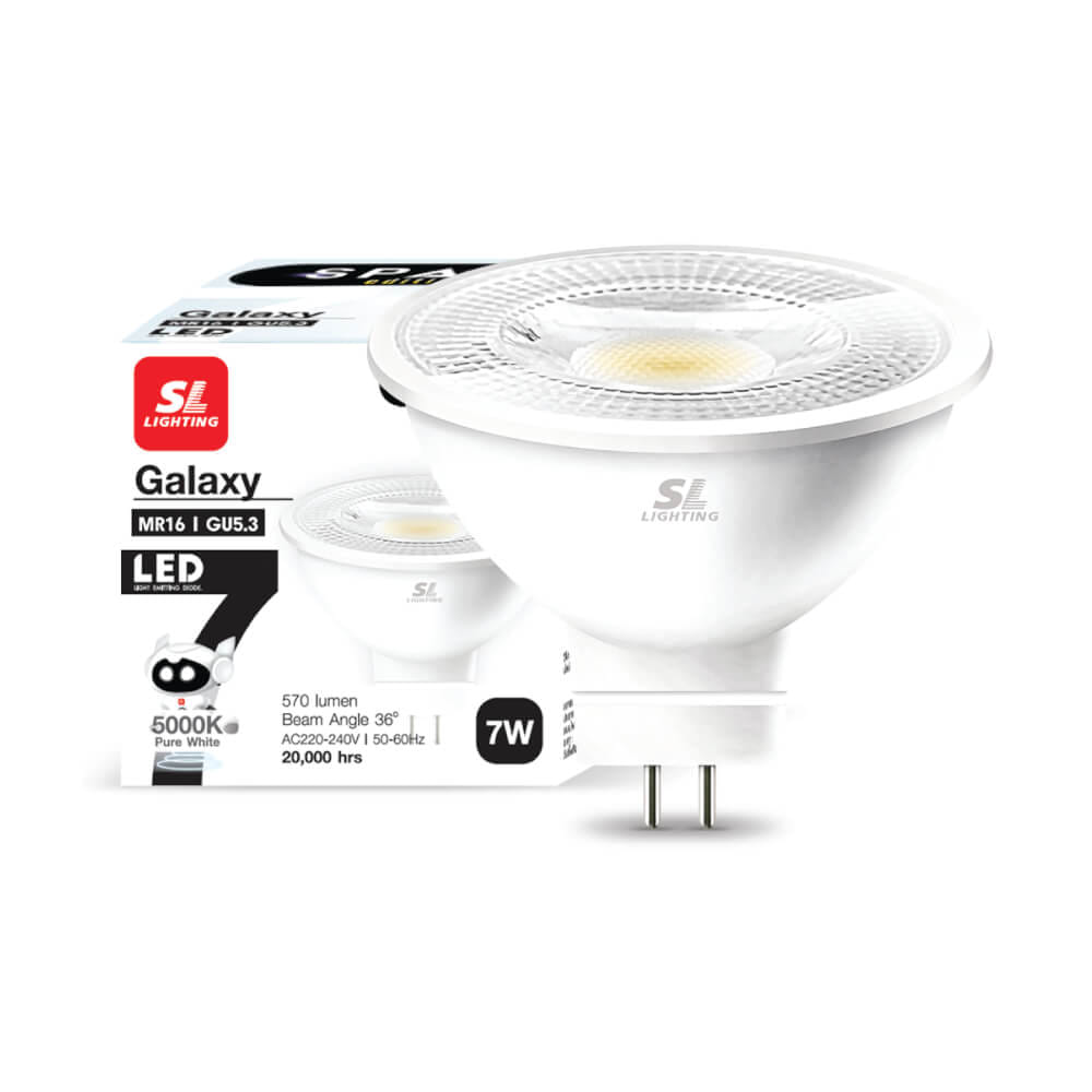 หลอด LED SL LIGHTING MR16 220V 7 วัตต์ PURE WHITE GU5.3_1