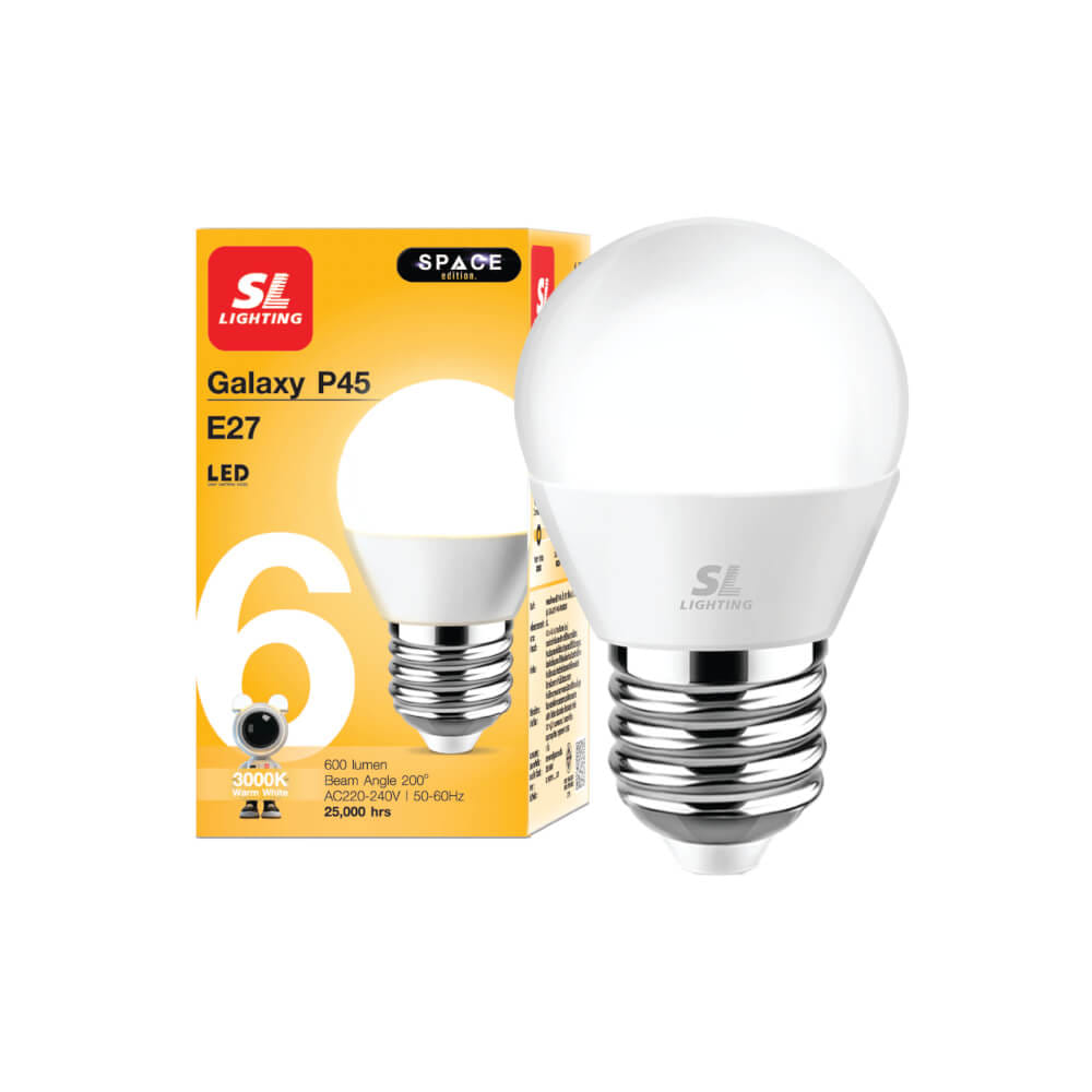 หลอด LED SL LIGHTING P45 200D 6 วัตต์ WARM WHITE E27_1