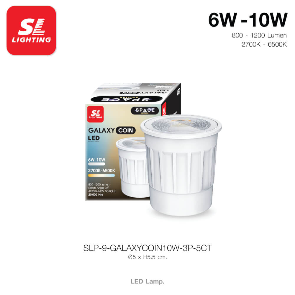 หลอด LED SL LIGHTING GALAXYCOIN MR16 36D 10 วัตต์ 5CT_1
