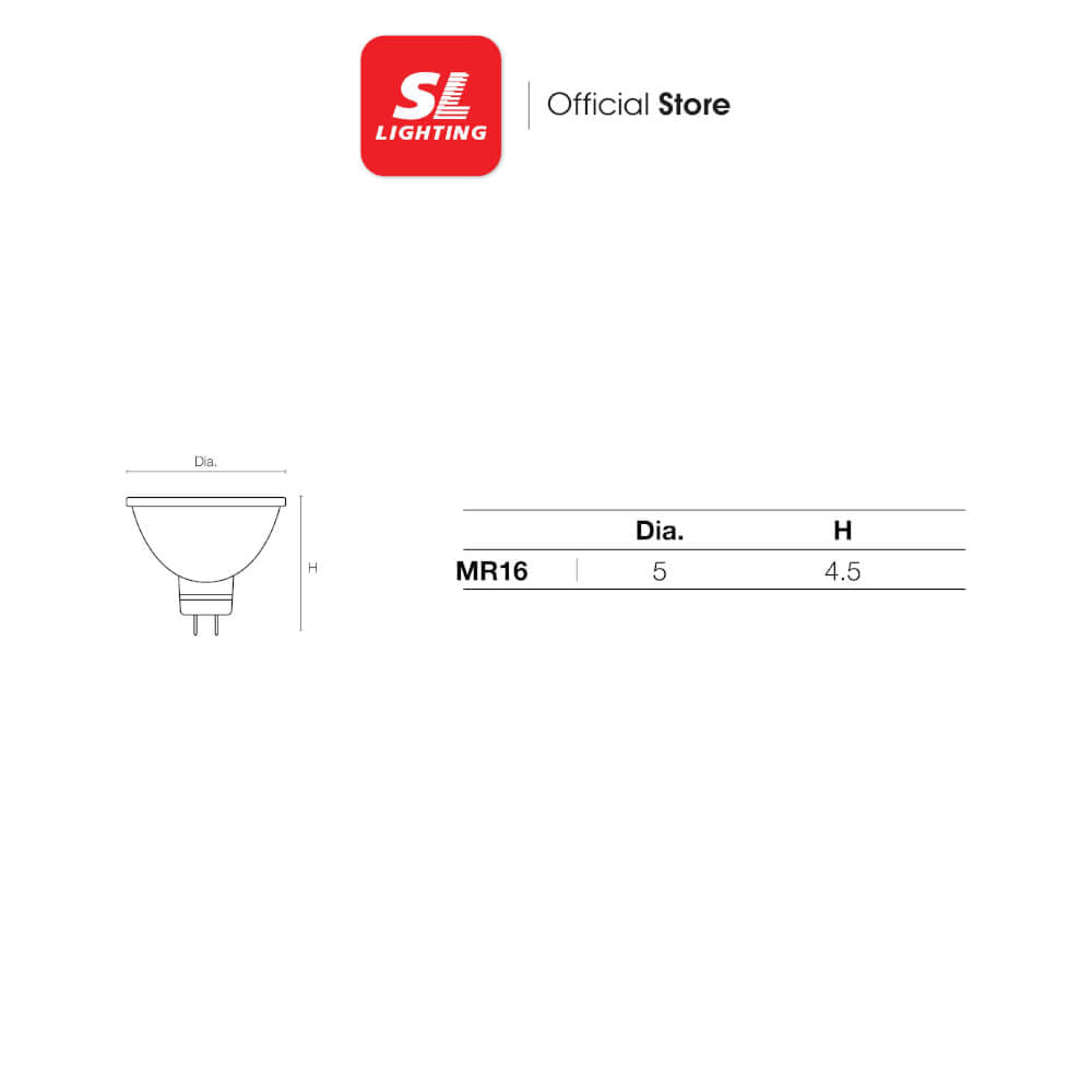 หลอด LED SL LIGHTING MR16 DIM 36D 7 วัตต์ WARM WHITE GU5.3_4