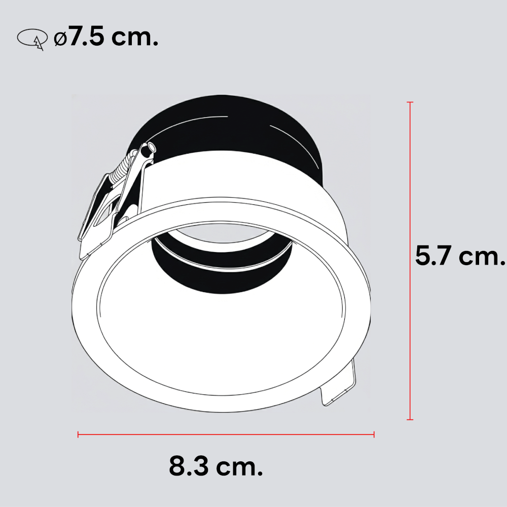 ดาวน์ไลท์ SL LIGHTING GALENA ทรงกลม สีขาว