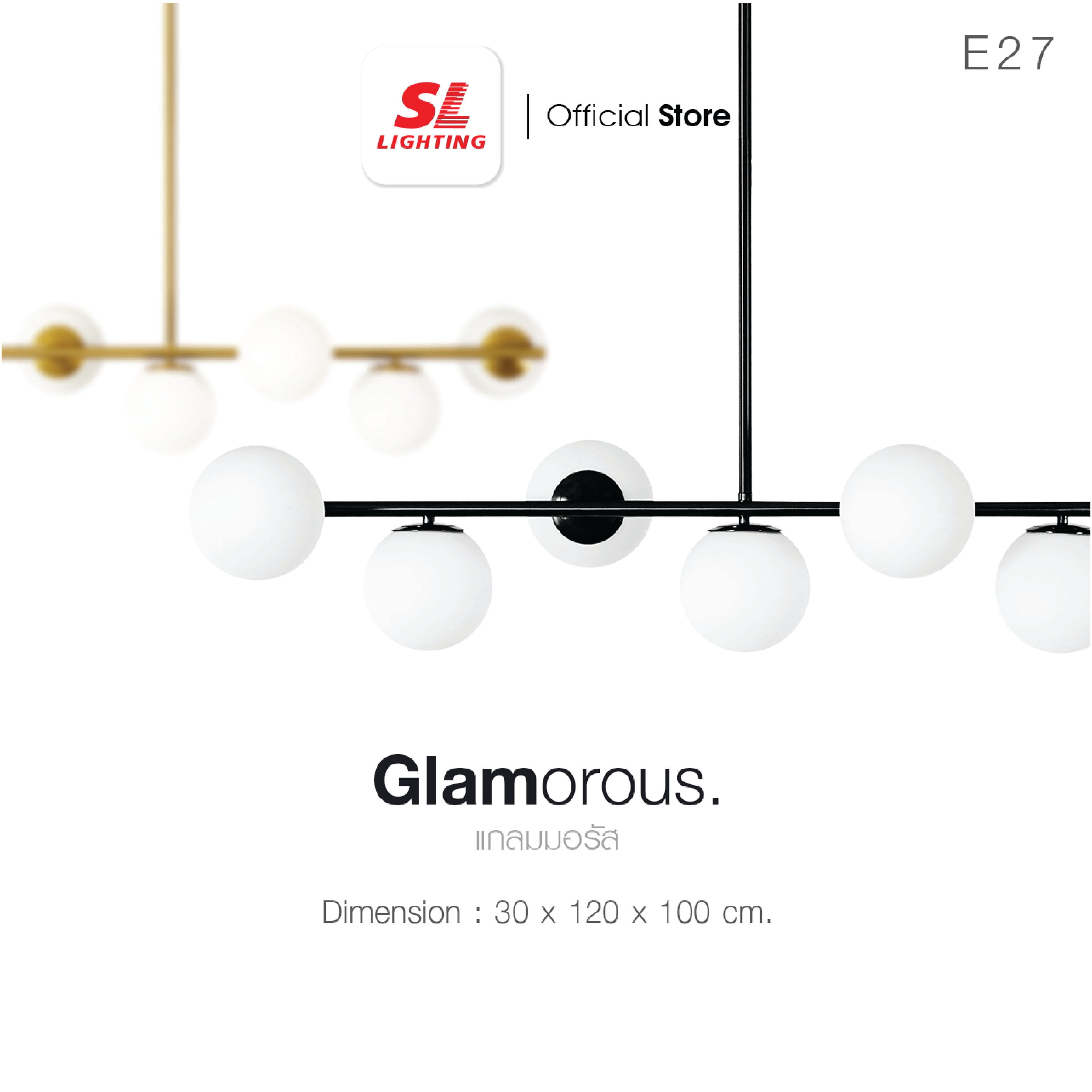 ไฟช่อ SL LIGHTING GLAM-P1183 E27 7 หัว ทอง_5