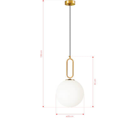 ไฟช่อ สไตล์ GLAMOROUS SL LIGHTING รุ่น GLAM-P1201/250 E27 สีขาว/ทอง 1 หัว_1