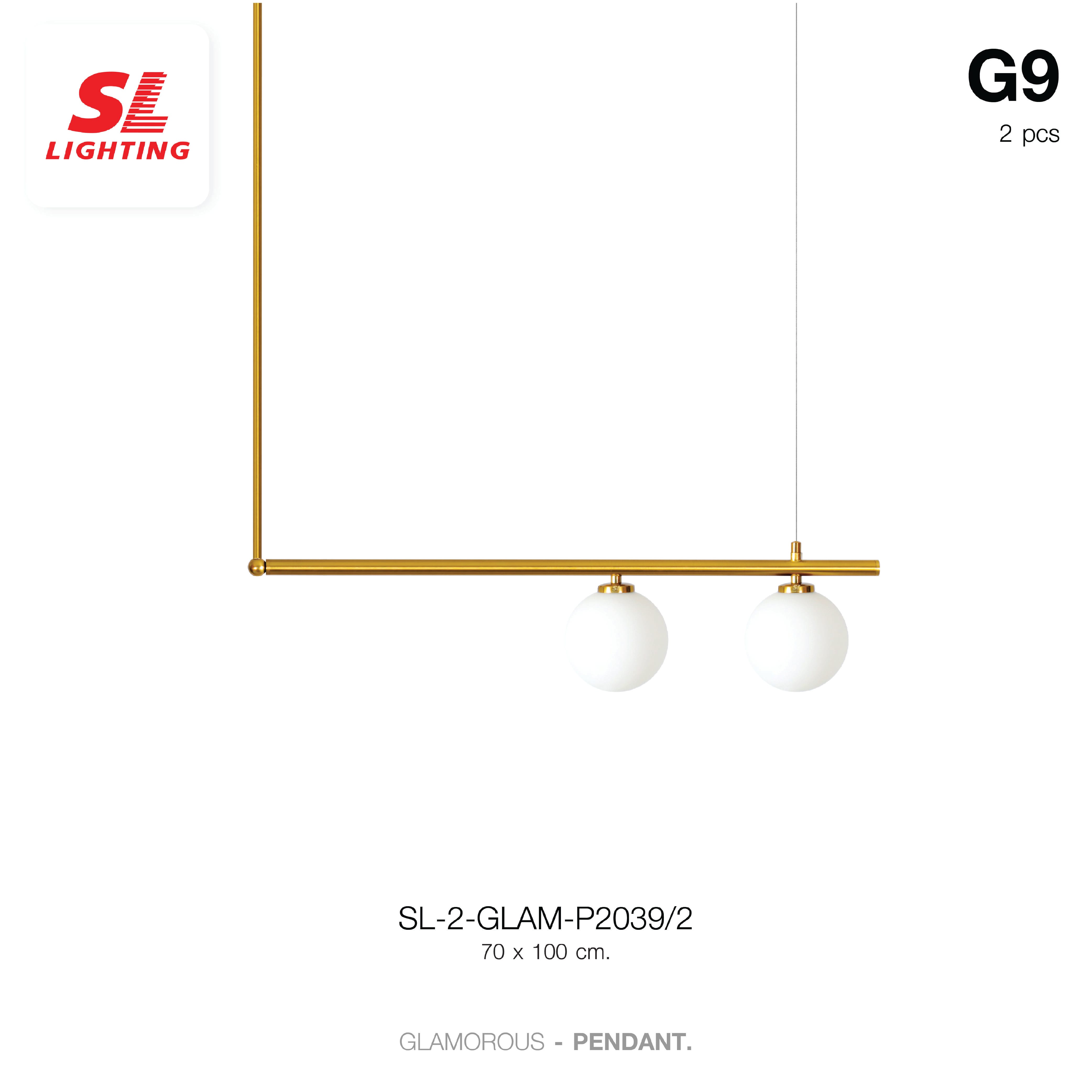 ไฟห้อย SL LIGHTING GLAM-P2039 G9 2 หัว ทอง
