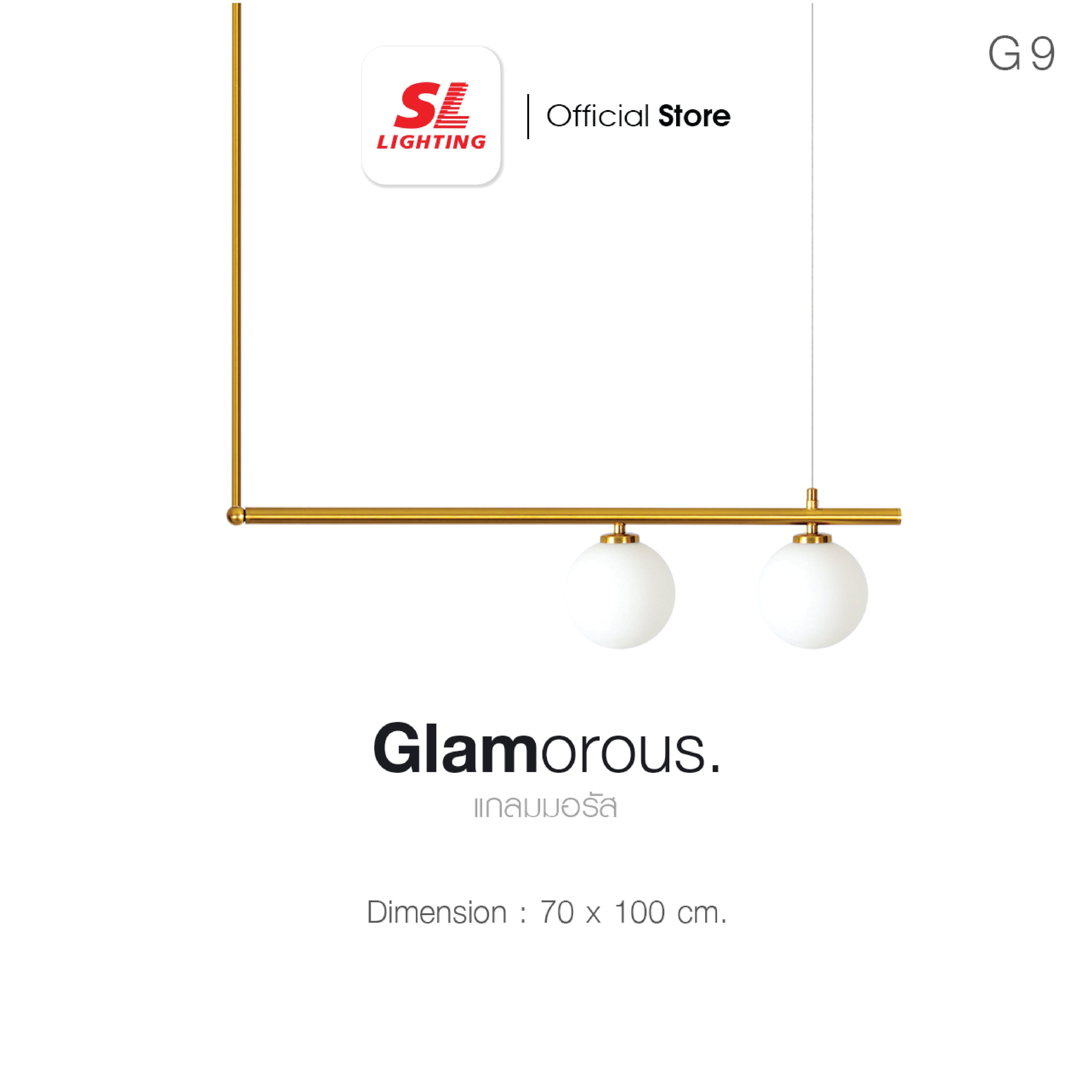ไฟห้อย SL LIGHTING GLAM-P2039 G9 2 หัว ทอง_1