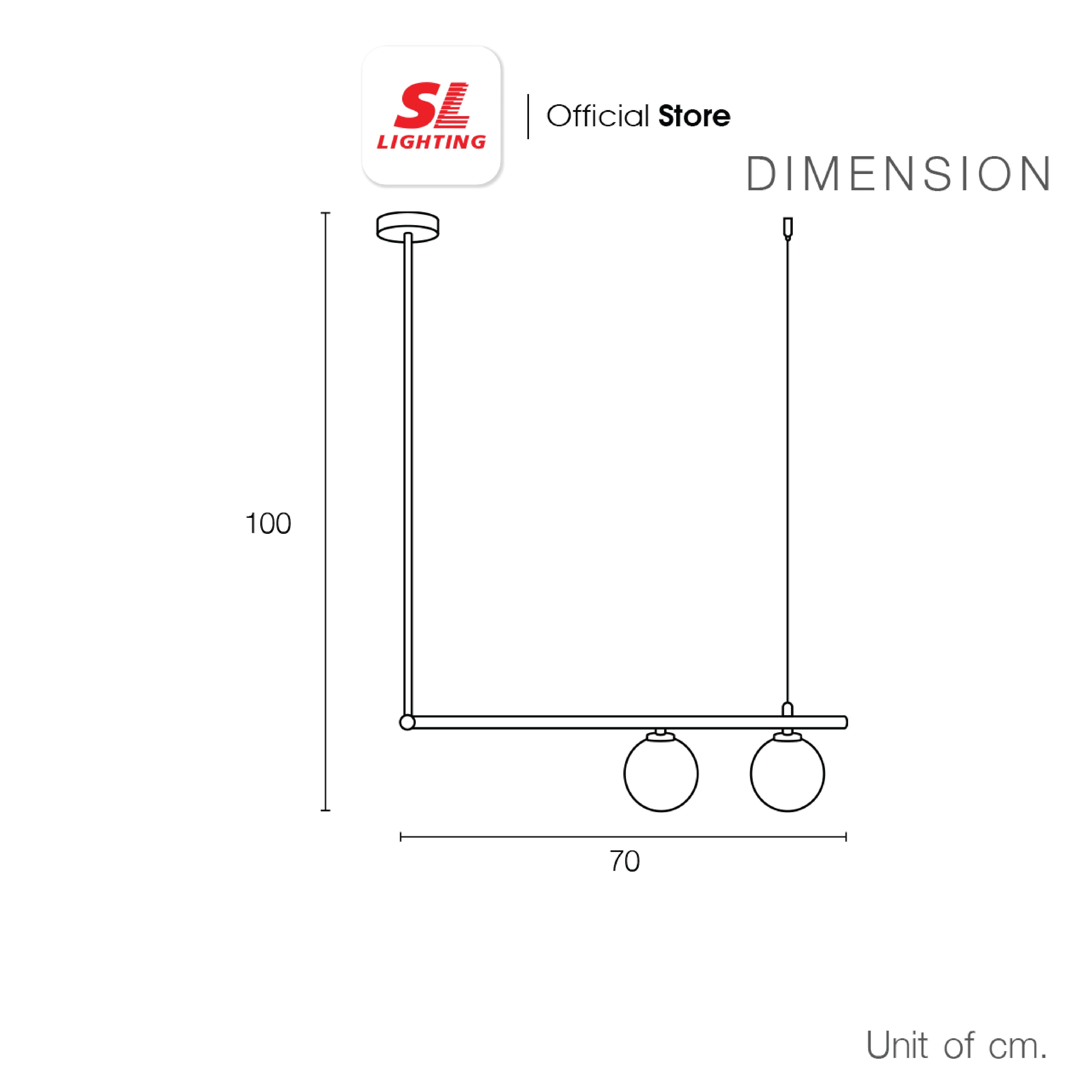 ไฟห้อย SL LIGHTING GLAM-P2039 G9 2 หัว ทอง_4