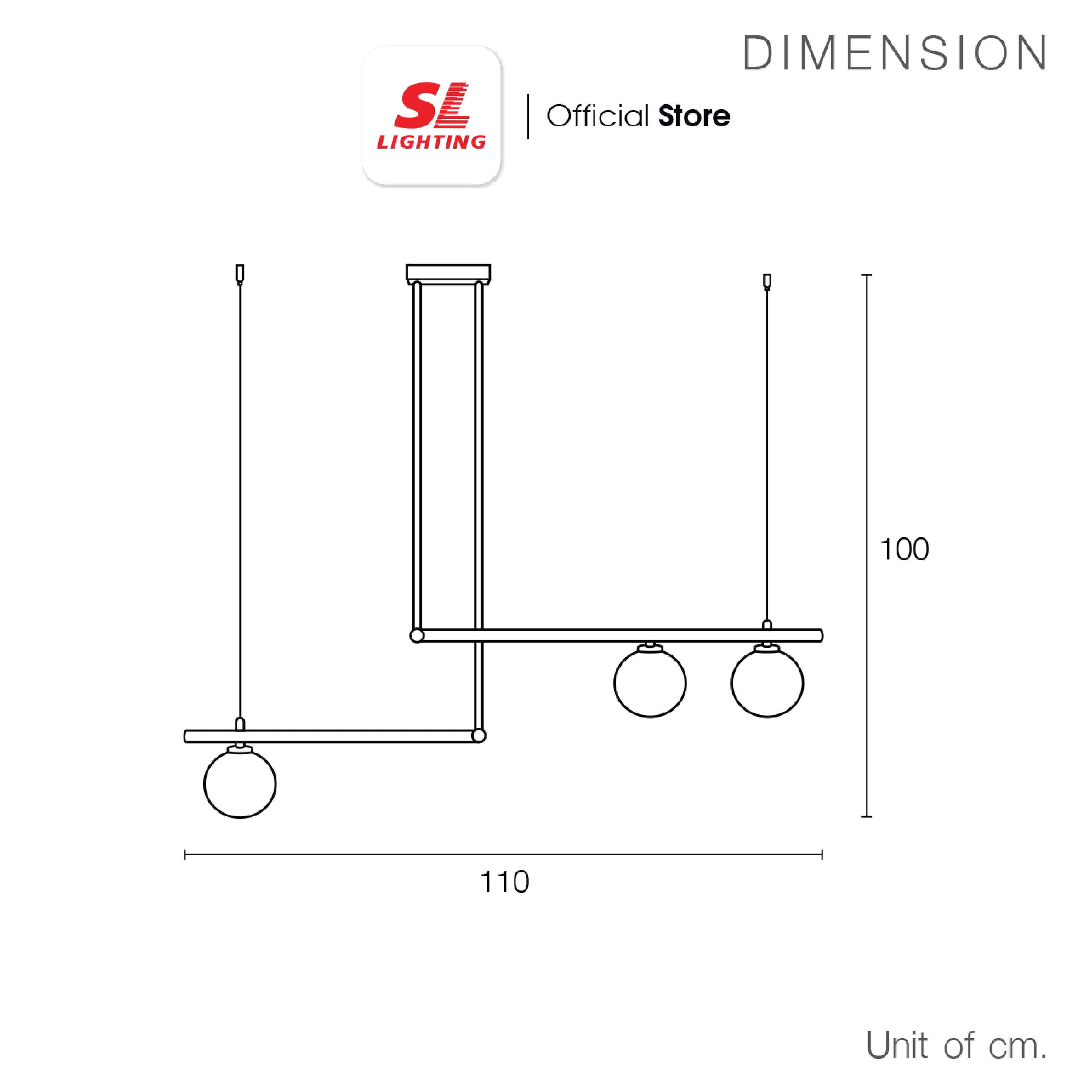ไฟห้อย SL LIGHTING GLAM-P2039 G9 3 หัว ทอง
