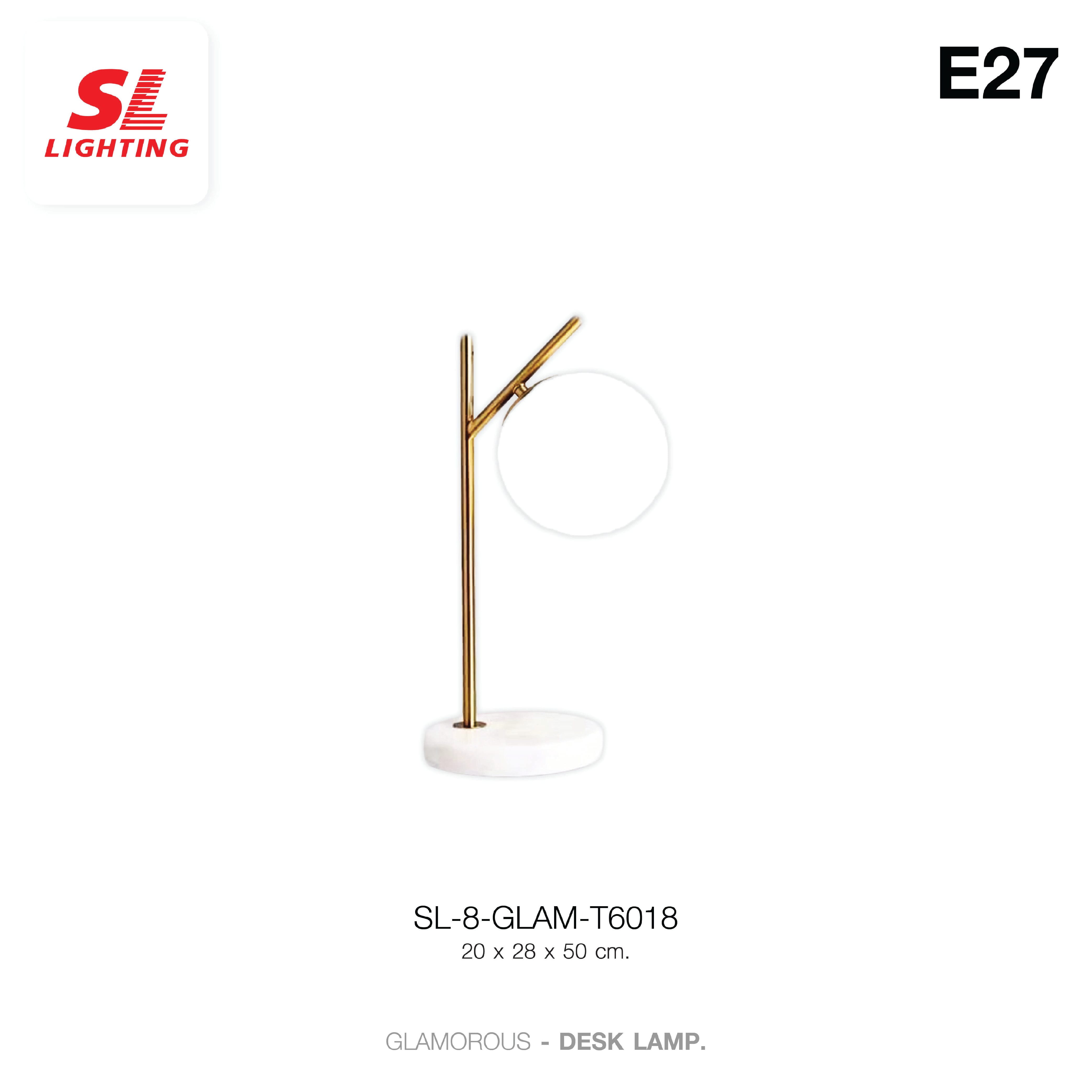 ไฟตั้งโต๊ะ SL LIGHTING GLAM-T6018 E27 สีทอง
