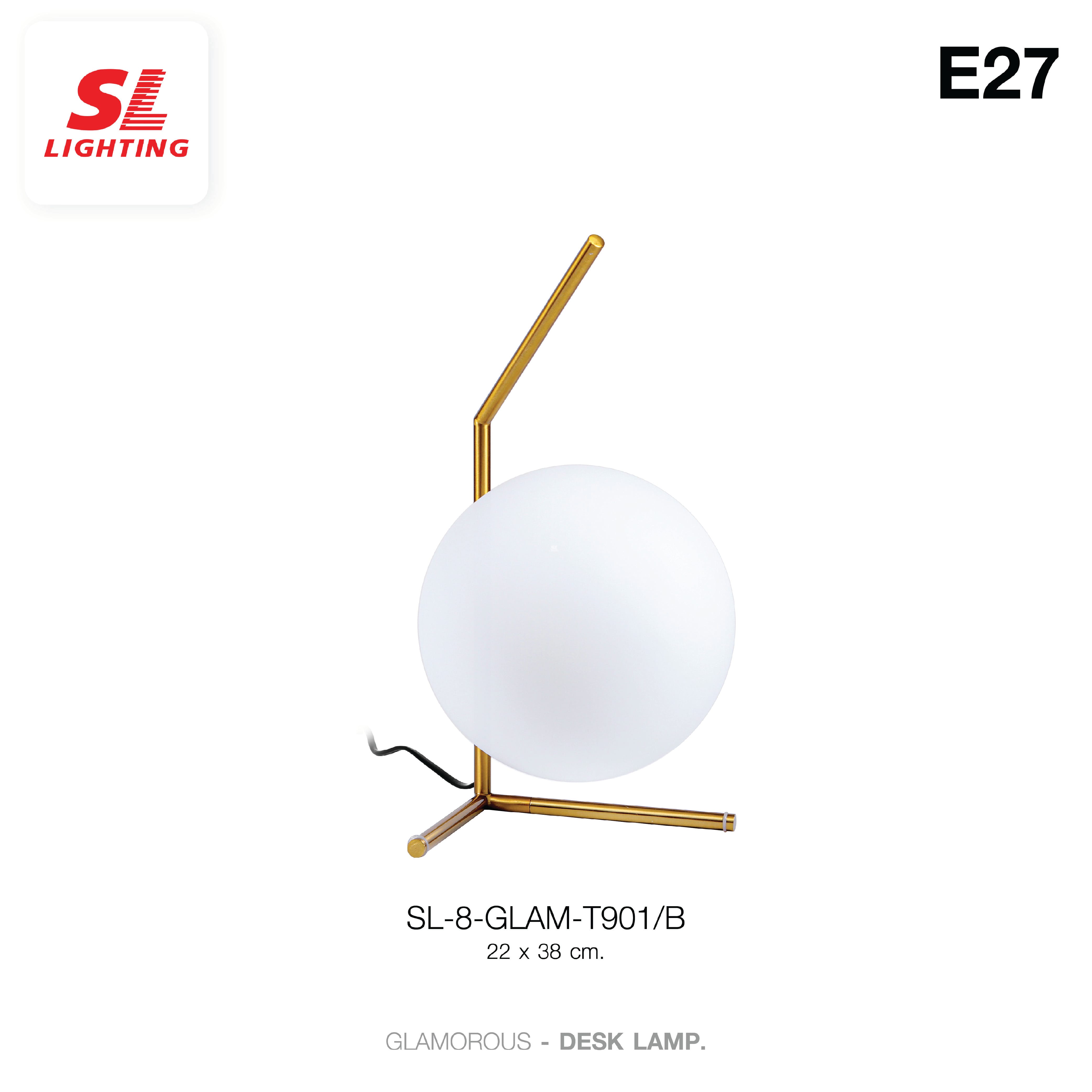 ไฟตั้งโต๊ะ SL LIGHTING GLAM-T901 E27 สีทอง