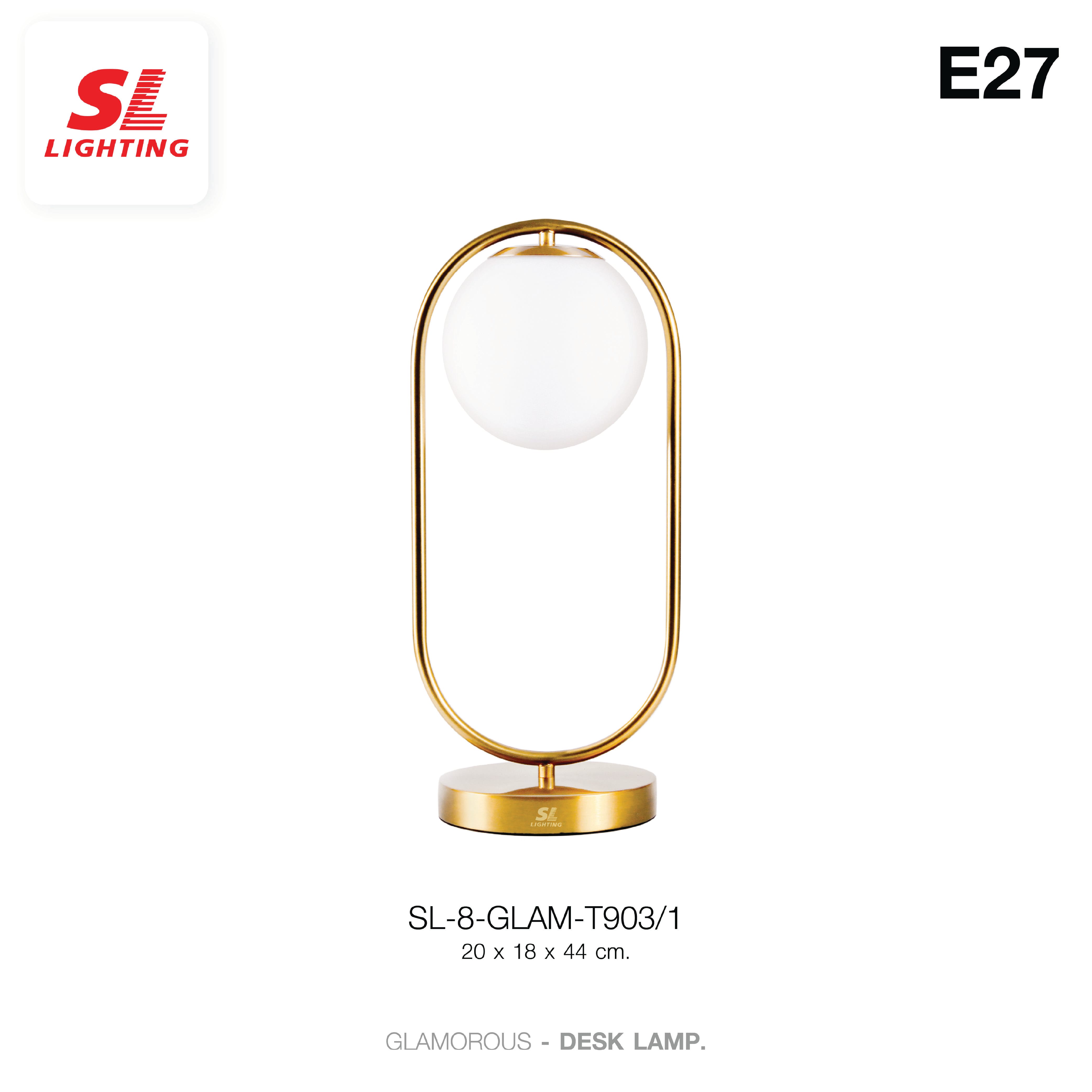 ไฟตั้งโต๊ะ SL LIGHTING GLAM-T903 E27 สีทอง_4