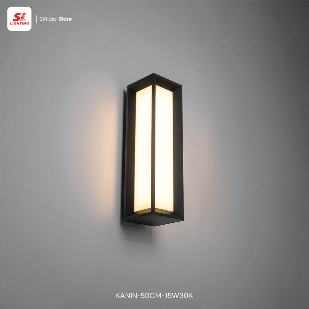 ไฟผนังภายนอก LED SL LIGHTING KANIN 15 วัตต์ WARM WHITE สีดำ