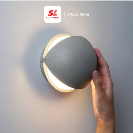 ไฟผนังภายนอก LED SL LIGHTING KLOM 12 วัตต์ WARM WHITE สีเทา_2