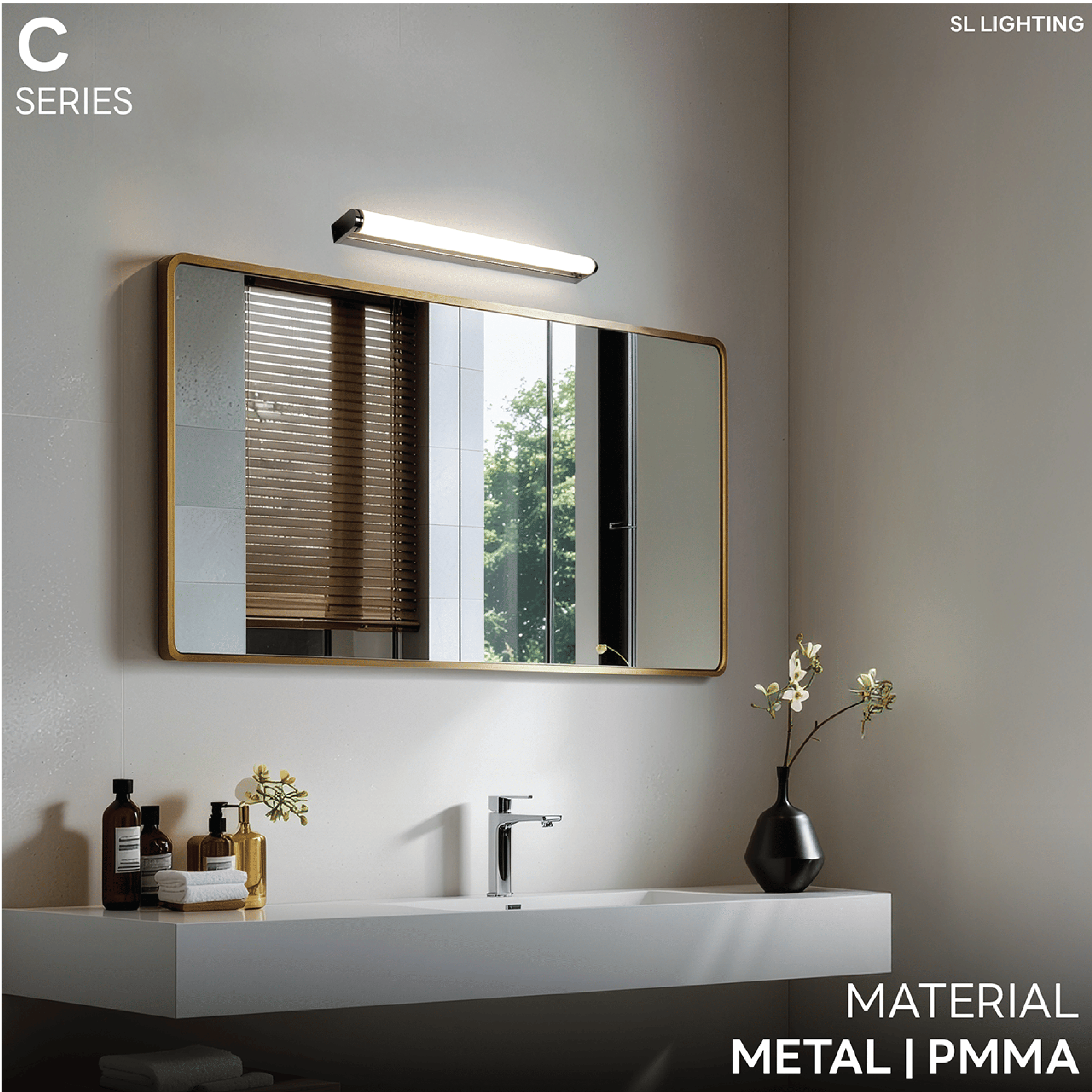 ไฟกิ่งภายใน LED SL LIGHTING KRAJOK-C 12 วัตต์ เปลี่ยนได้ 3 แสง สีเงินเงา