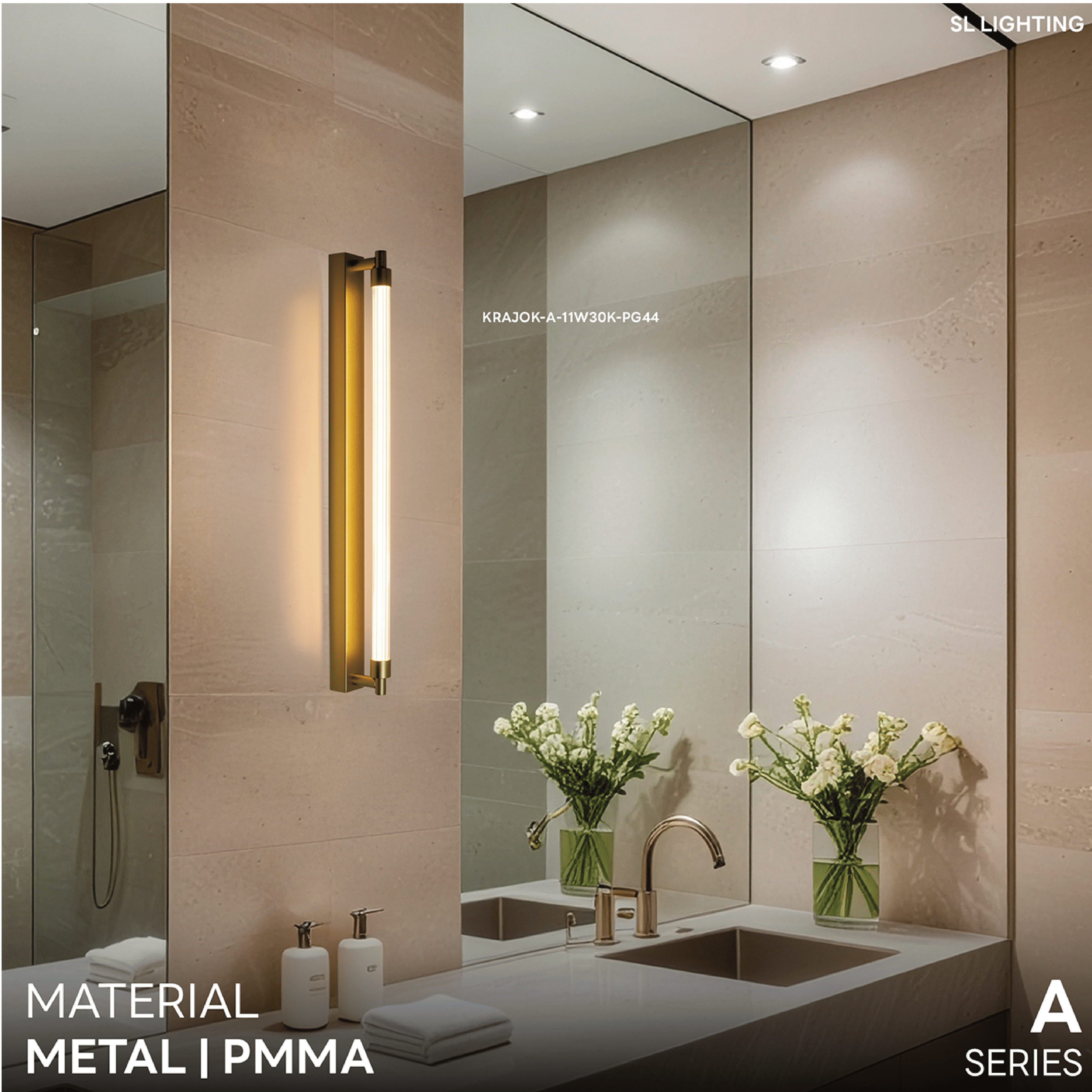 ไฟกิ่งภายใน LED SL LIGHTING KRAJOK-A 11 วัตต์ WARM WHITE สีเงิน_2