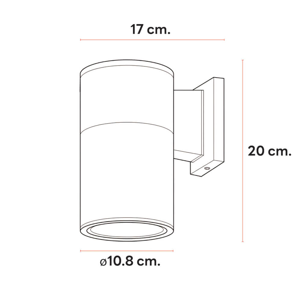 ไฟผนังภายนอก SL LIGHTING L3301 E27 ทรงกระบอก สีดำ แบบ 1 ทาง