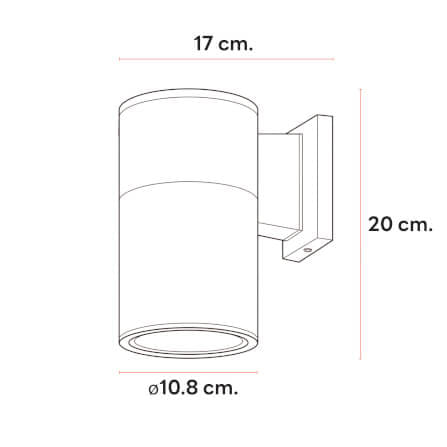 ไฟผนังภายนอก SL LIGHTING L3301 E27 ทรงกระบอก สีดำ แบบ 1 ทาง_2