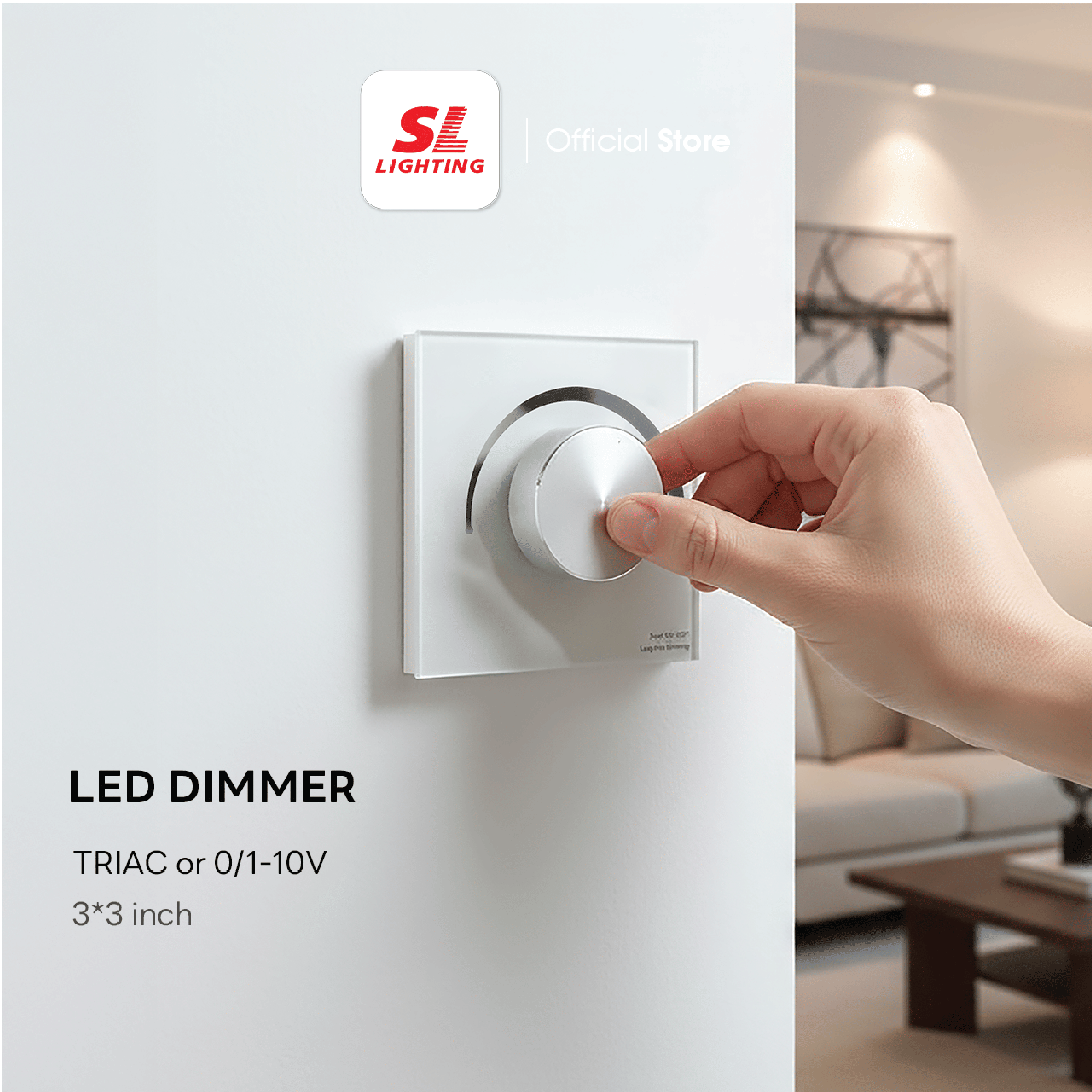 สวิตช์หรี่ไฟ LED SL LIGHTING LED-DIMMER 0-10V สีขาว