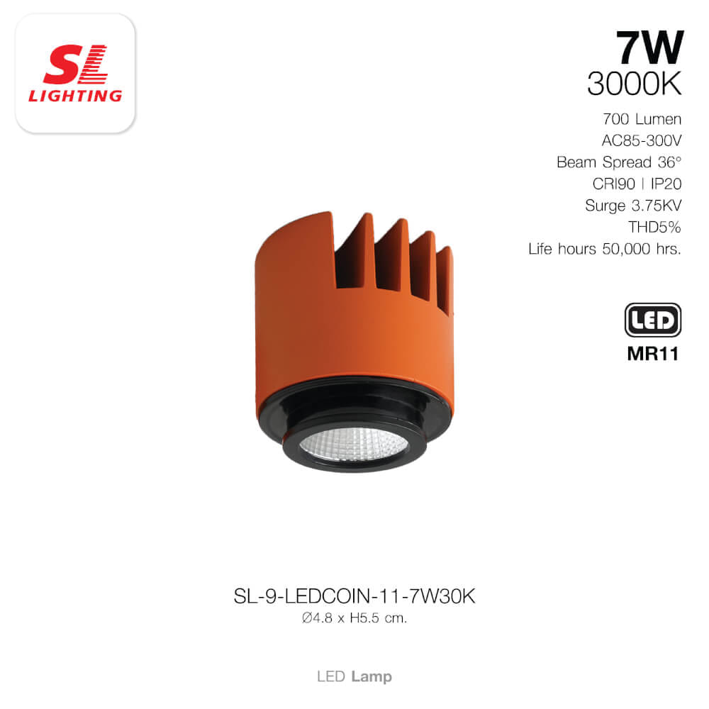 หลอด LED SL LIGHTING COIN MR11 36D 7 วัตต์ WARM WHITE_1