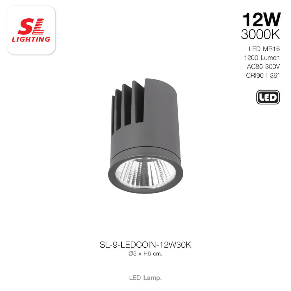 หลอด LED SL LIGHTING COIN MR16 36D 12 วัตต์ WARM WHITE_5