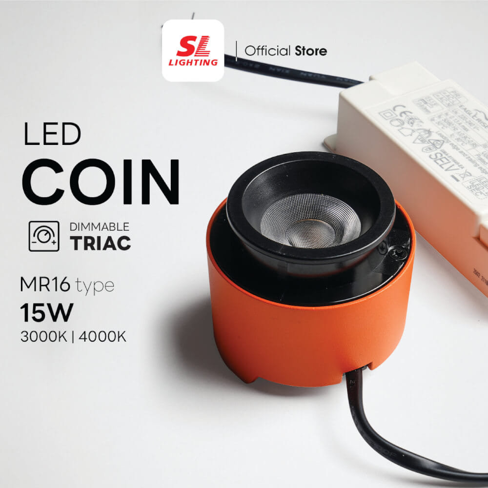 หลอด LED SL LIGHTING COIN MR16 DIM TRIAC 36D 15 วัตต์ WARM WHITE_6