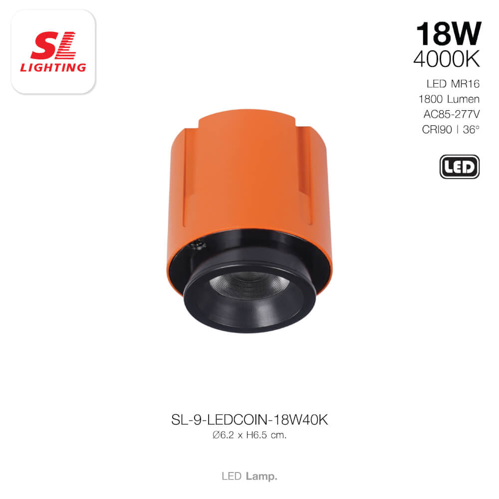 หลอด LED SL LIGHTING COIN MR16 36D 18 วัตต์ COOL WHITE_1