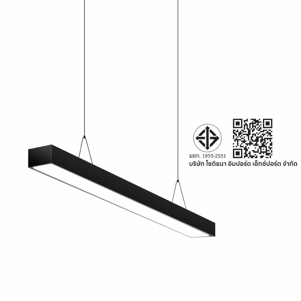 โคมไฟออฟฟิศ LED SL LIGHTING LINEA 24W 120 ซม. DAY LIGHT สีดำ