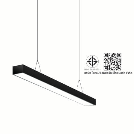 โคมไฟออฟฟิศ LED SL LIGHTING LINEA 24W 120 ซม. DAY LIGHT สีดำ_4