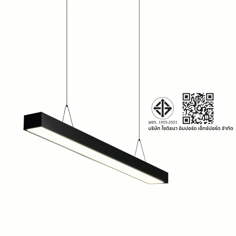 โคมไฟออฟฟิศ LED SL LIGHTING LINEA 36W 120 ซม. WARM WHITE สีดำ