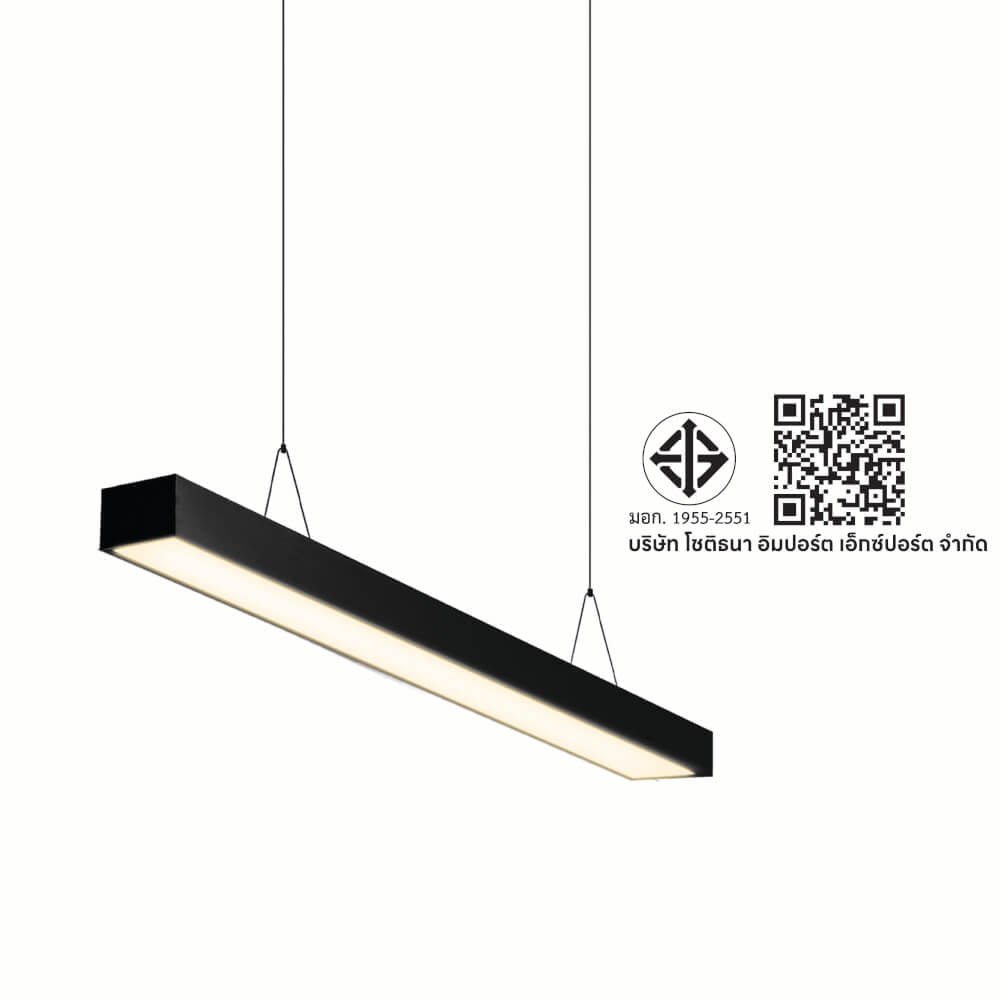 โคมไฟออฟฟิศ LED SL LIGHTING LINEA 36W 120 ซม. COOL WHITE สีดำ