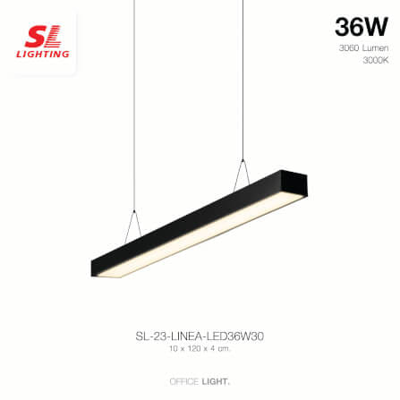 โคมไฟออฟฟิศ LED SL LIGHTING LINEA 36W 120 ซม. WARM WHITE สีดำ_6