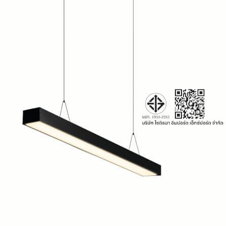 โคมไฟออฟฟิศ LED SL LIGHTING LINEA 36W 120 ซม. COOL WHITE สีดำ_5