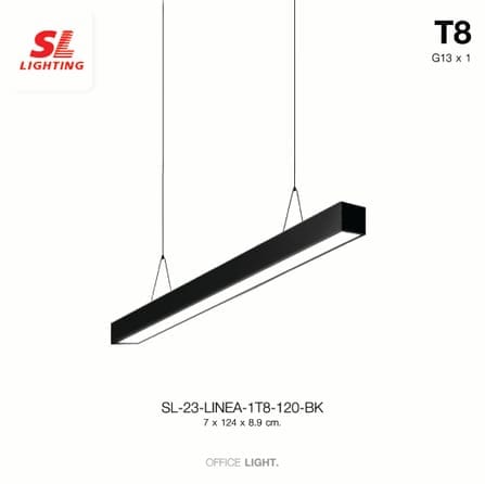 โคมห้อย SL LIGHTING LINEA T8 1X120 สีดำ_3