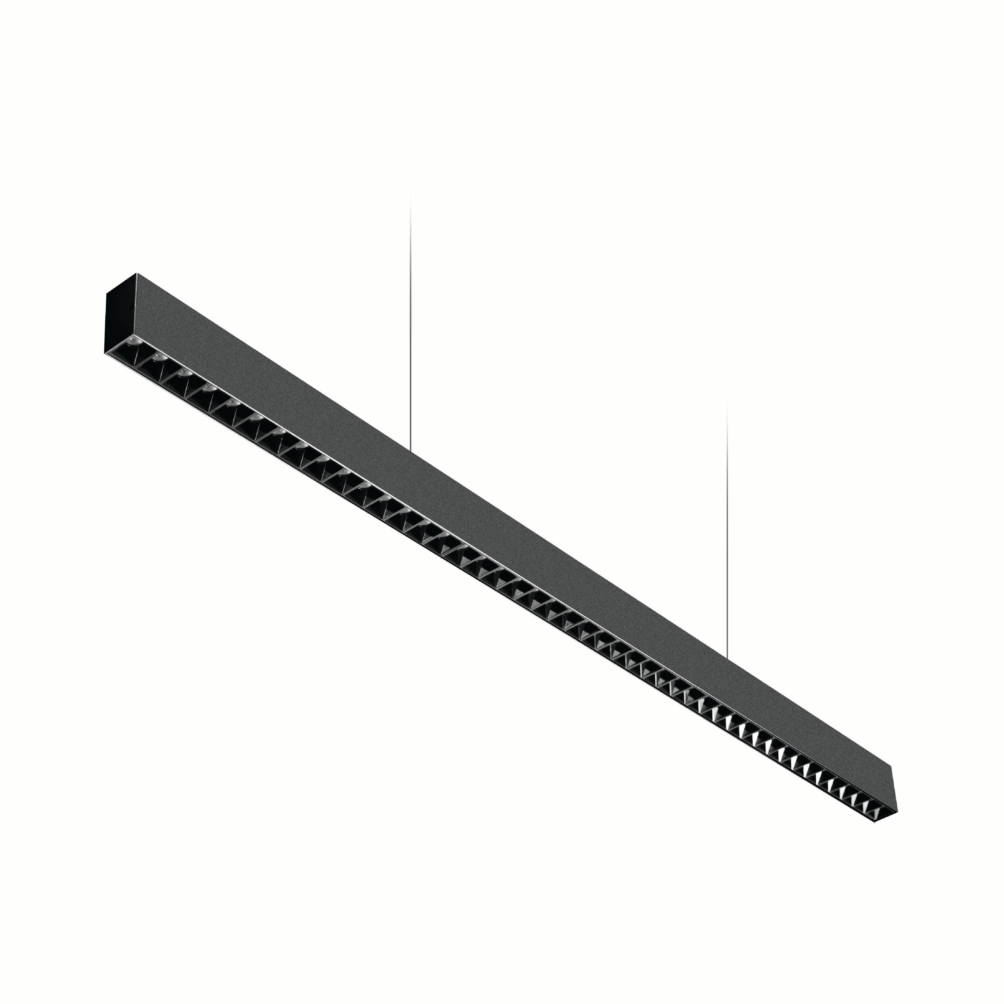 โคมไฟออฟฟิศ LED SL LIGHTING LINEAGRILL 40W 120 ซม. COOL WHITE สีดำ_0