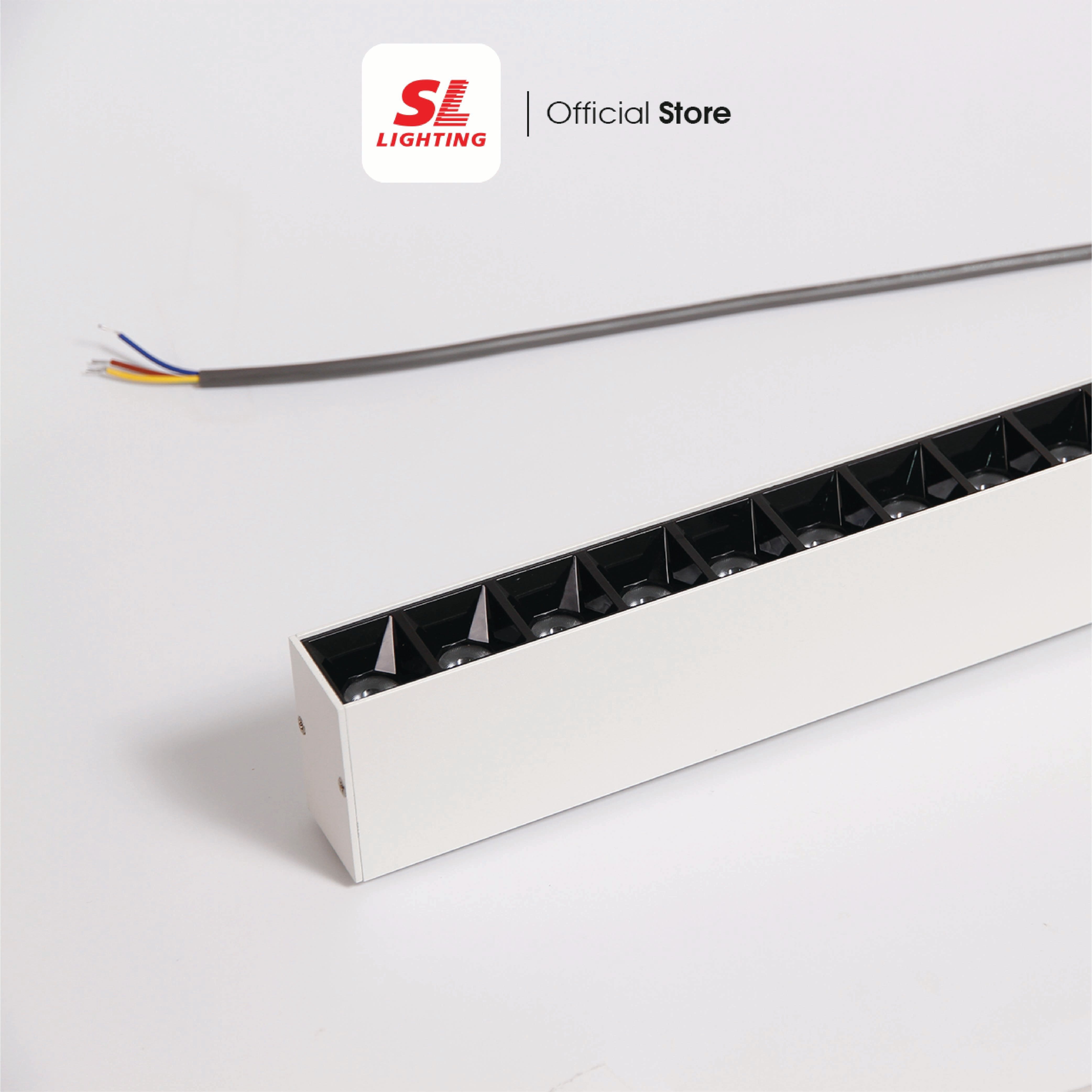 โคมไฟออฟฟิศ LED SL LIGHTING LINEAGRILL 40W 120 ซม. COOL WHITE สีขาว_2