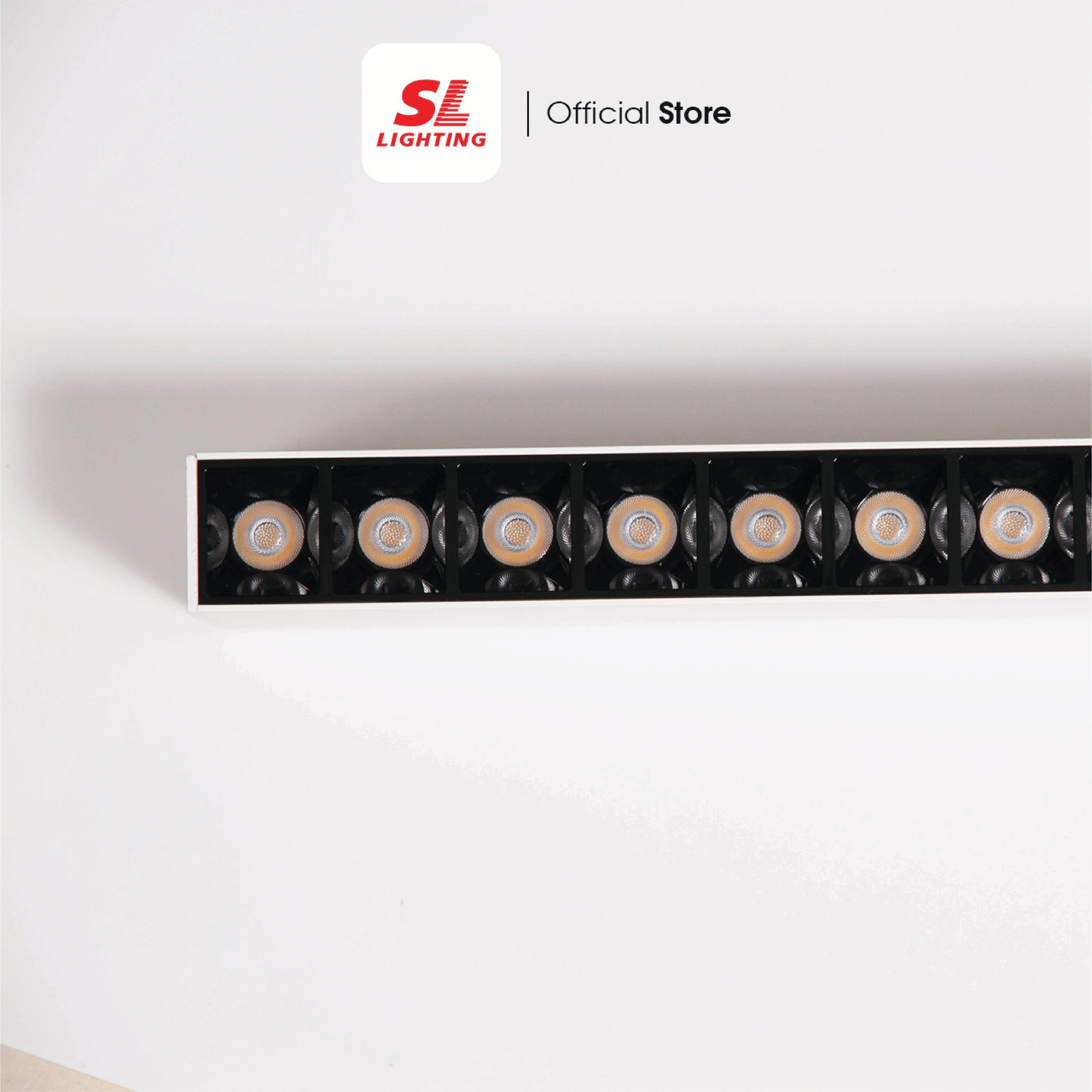 โคมไฟออฟฟิศ LED SL LIGHTING LINEAGRILL 40W 120 ซม. COOL WHITE สีขาว_5