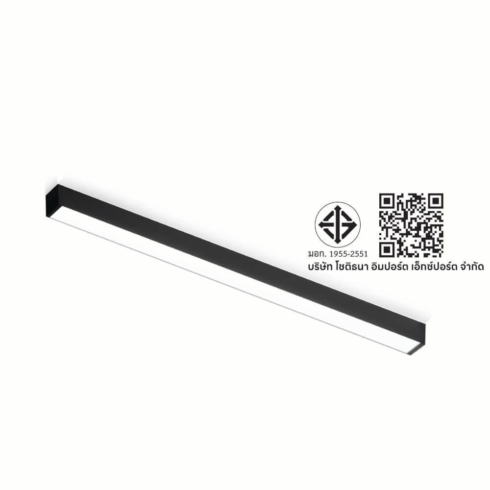 โคมไฟออฟฟิศ LED SL LIGHTING LINIE 50W 120 ซม. เปลี่ยนได้ 3 แสง สีดำ
