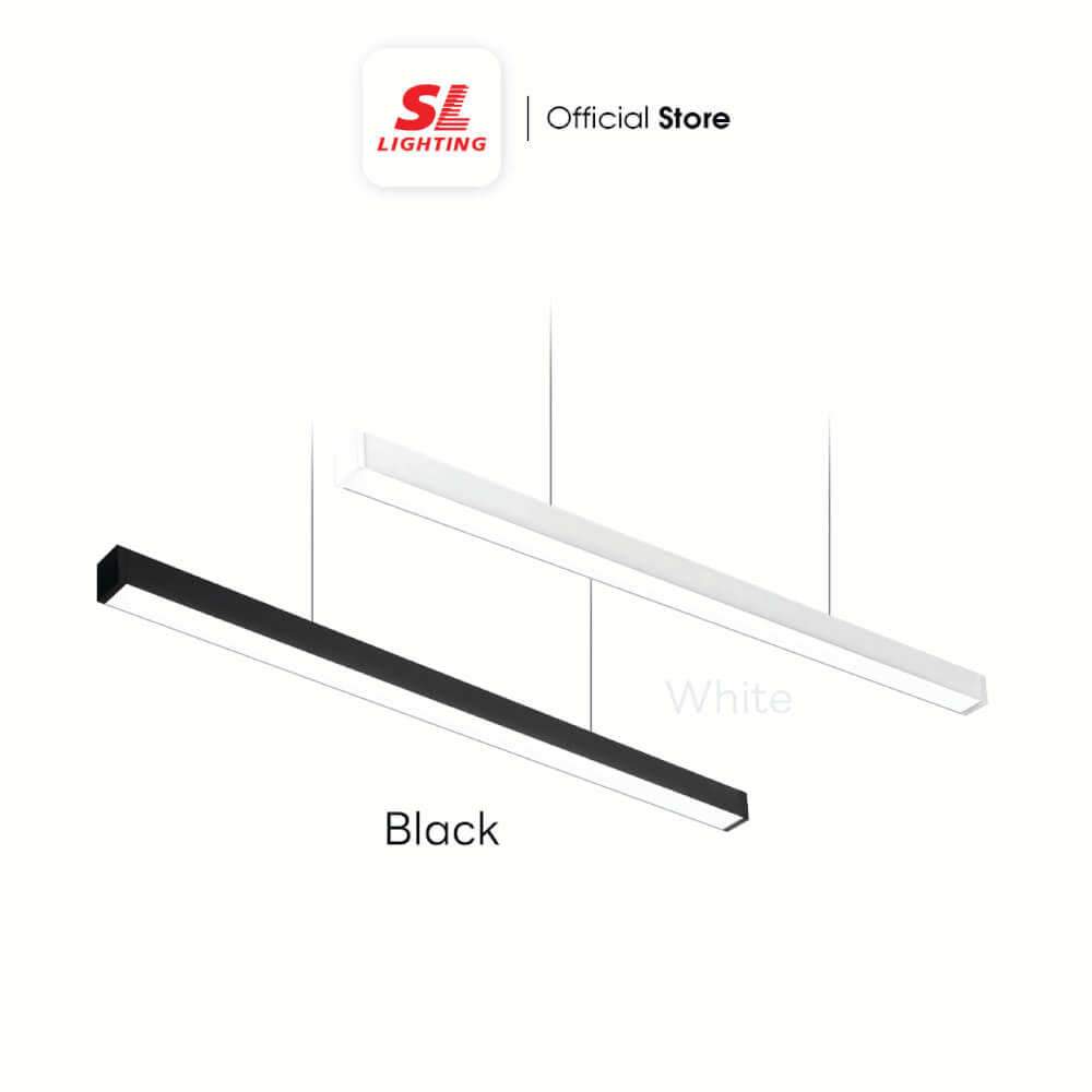 โคมไฟออฟฟิศ LED SL LIGHTING LINIE 50W 120 ซม. เปลี่ยนได้ 3 แสง สีดำ