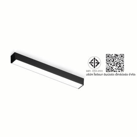 โคมไฟออฟฟิศ LED SL LIGHTING LINIE 24W 60 ซม. เปลี่ยนได้ 3 แสง สีดำ_1