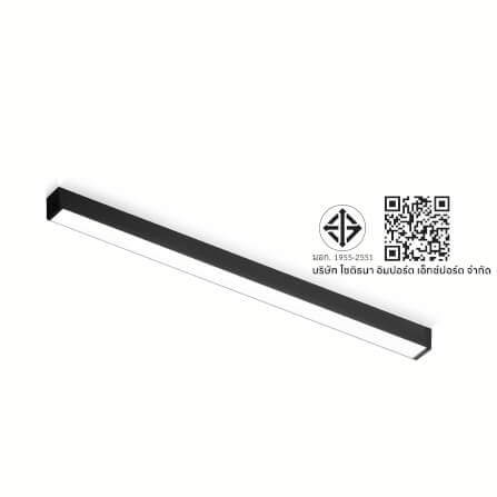 โคมไฟออฟฟิศ LED SL LIGHTING LINIE 50W 120 ซม. เปลี่ยนได้ 3 แสง สีดำ_7