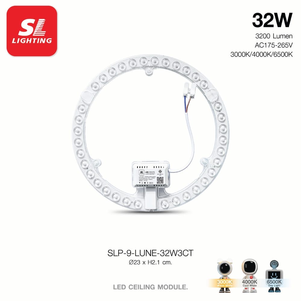 หลอด LED SL LIGHTING CEILING MODULE AMBIT 32 วัตต์ WARM WHITE/COOL WHITE/DAY LIGHT_5